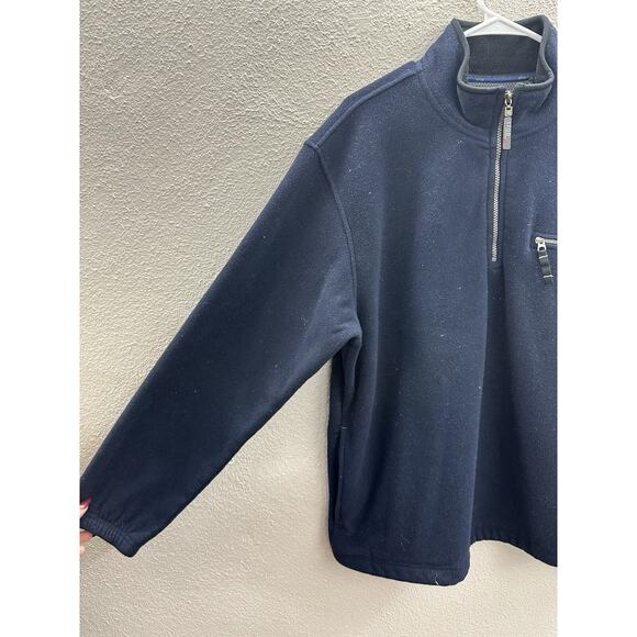 Izod Preform X Mens Sweatshirt Size Large Blue Fleece Pullover 1/4 Zip - Picture 3 of 12